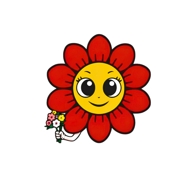 Petal Friend mascot logo